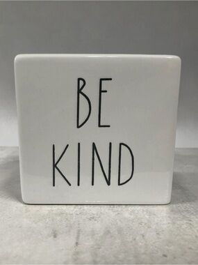Rae Dunn Artisan Collection by Magenta Ceramic Be Kind Work Hard Paper Weight